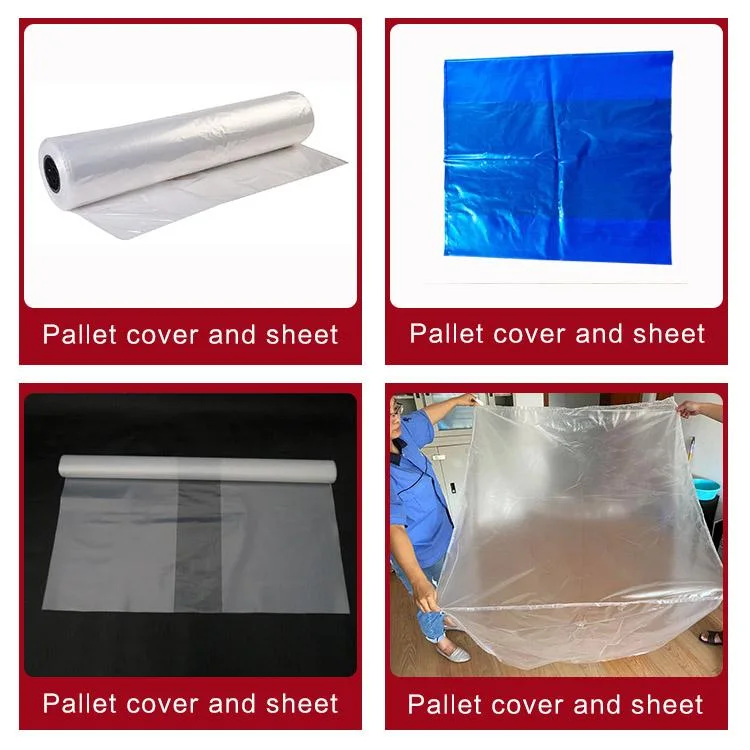 Custom Transparent Pallet Shrink Wrap Bags PE Heat Shrink Wrap Pallet Cover Bags